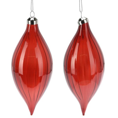 PENDENTE GOCCIA VETRO 12CM 3AS